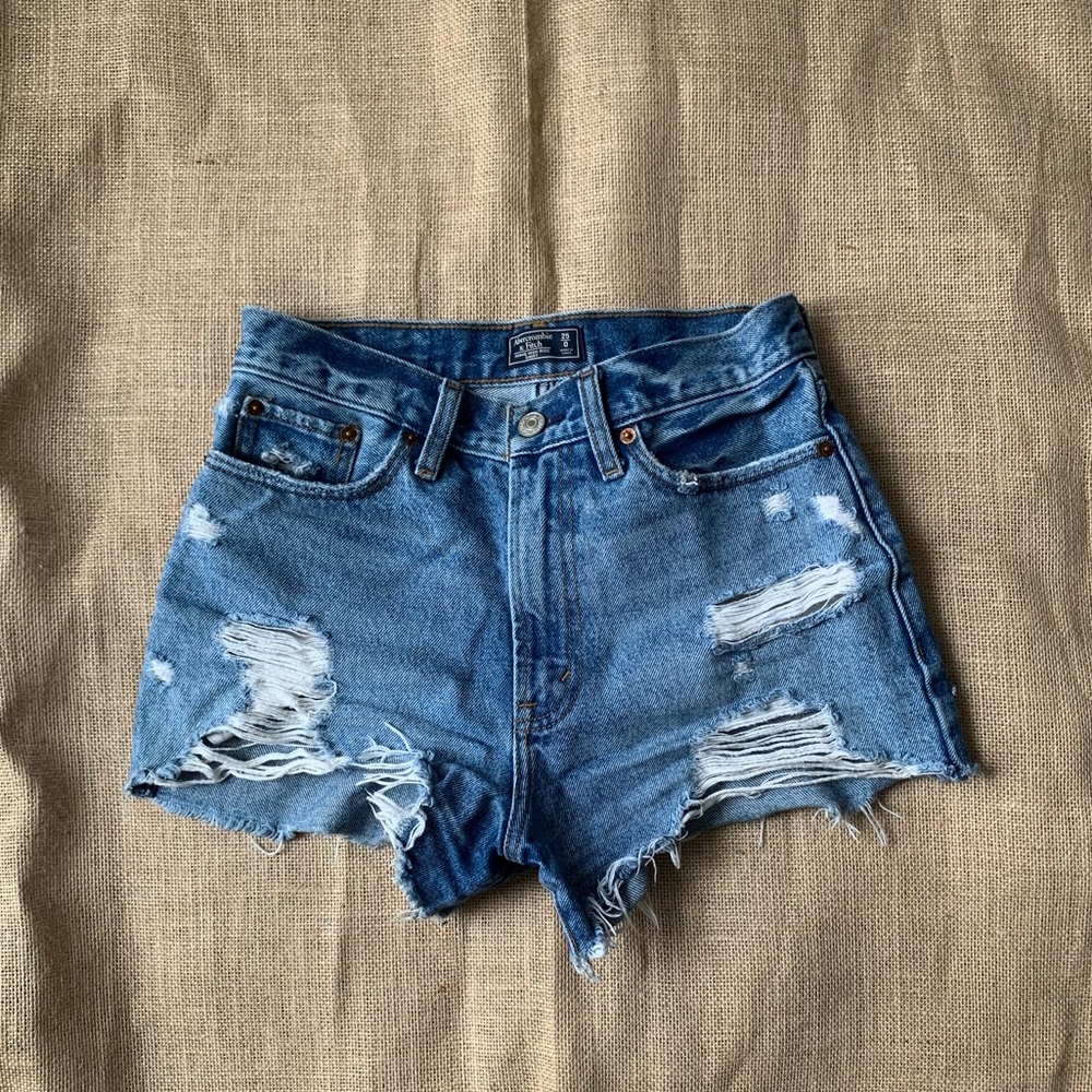abercrombie jean shorts